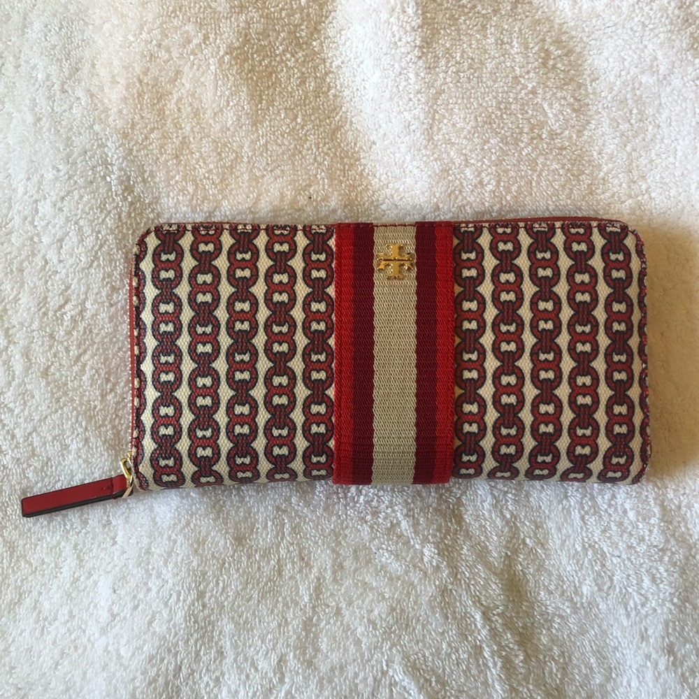 Tory Burch Gemini Link Canvas Continental Wallet